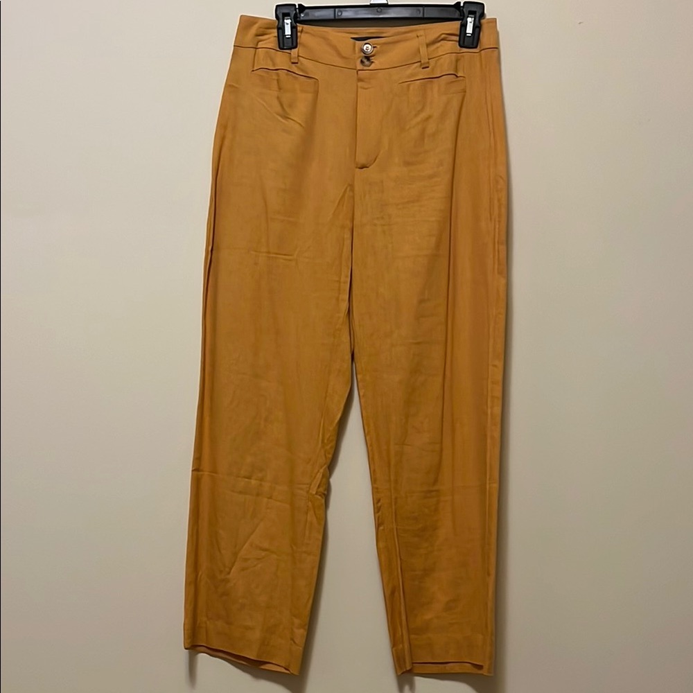 NWOT Mustard Linen Trousers